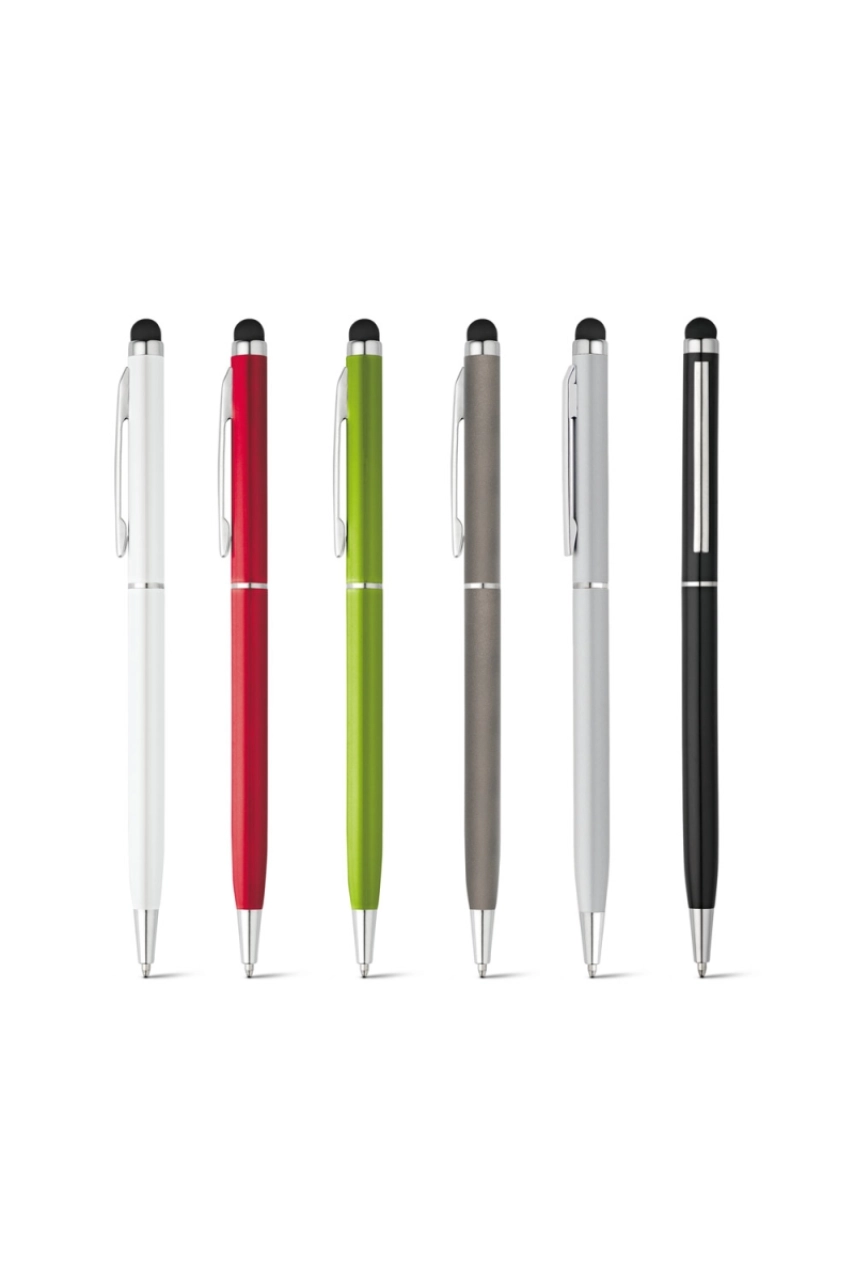 ZOE. Stylo en aluminium avec mécanisme twist et embout tactile