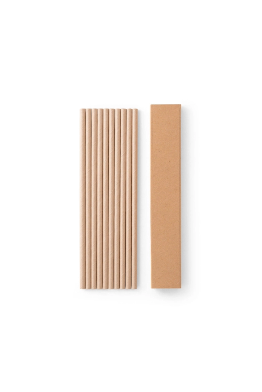 LAMONE. Lot de 10 pailles en papier kraft