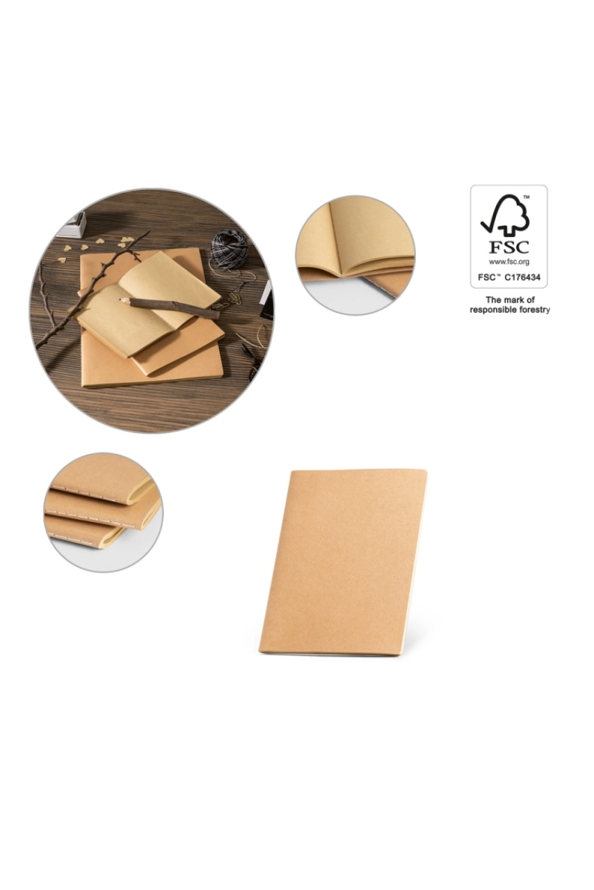 ALCOTT A6. Bloc-notes à couverture cartonnée (250 g/m²)