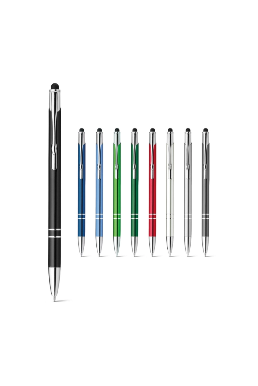 GALBA. Stylo en aluminium avec pointe tactile et clip