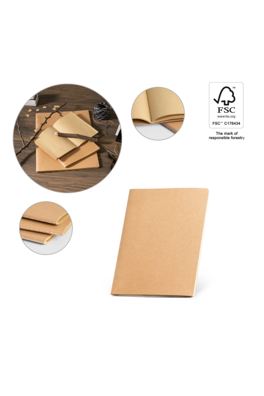 ALCOTT A5. Bloc-notes A5 à couverture cartonnée (250 g/m²)