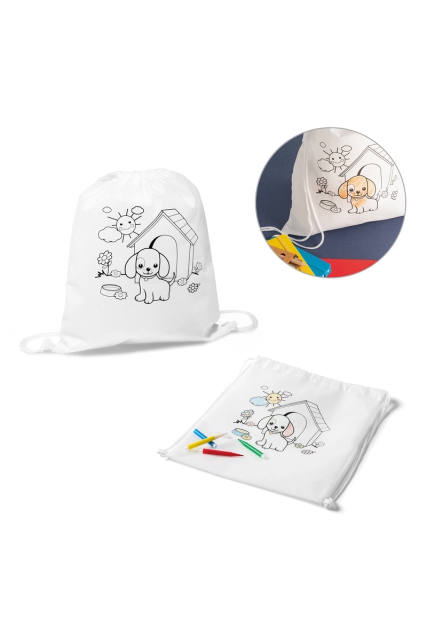 DRAWS. Sac à cordon pour enfant pour le coloriage (80 m/g²)