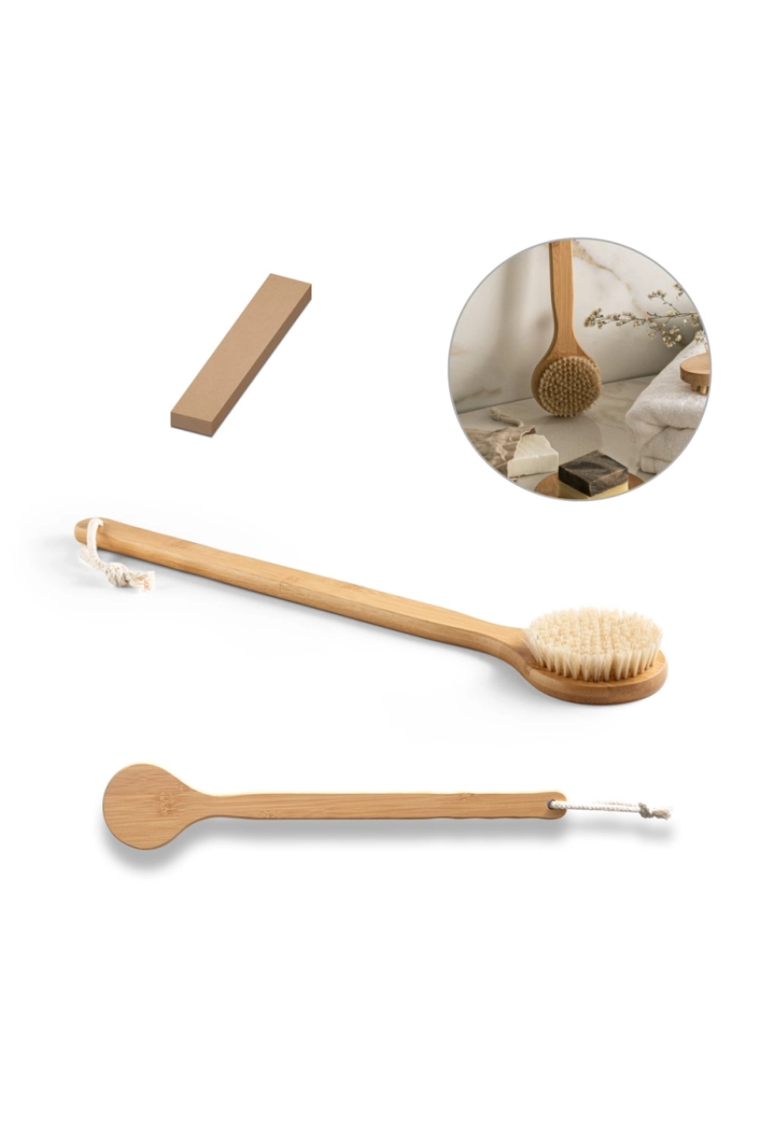 ARKIN. Brosse de bain avec corps en bambou