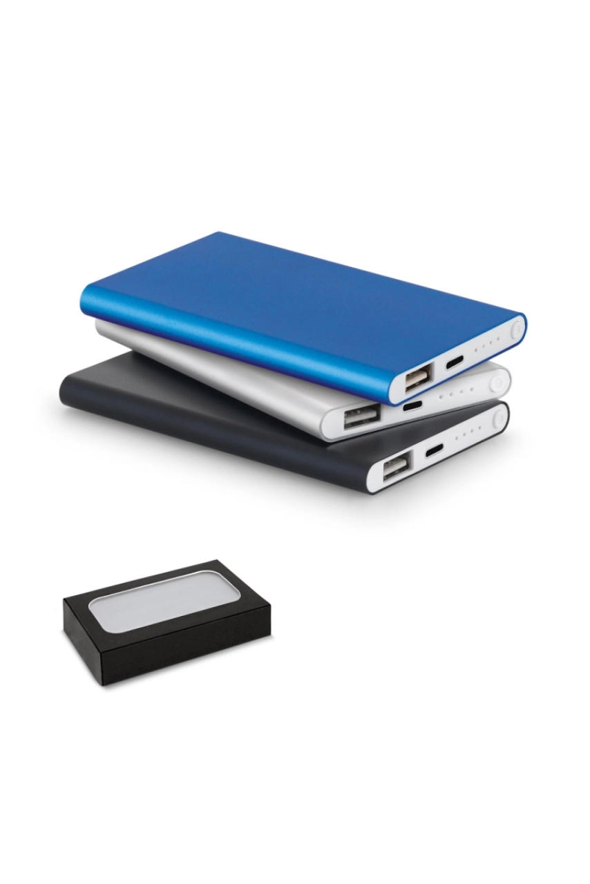 MARCET. Batterie portable en aluminium avec capacité de 4000mAh