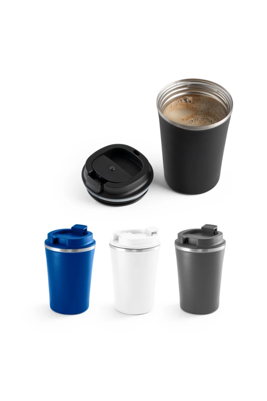 PHELPS. Tasse de voyage 470mL en acier inox et PP