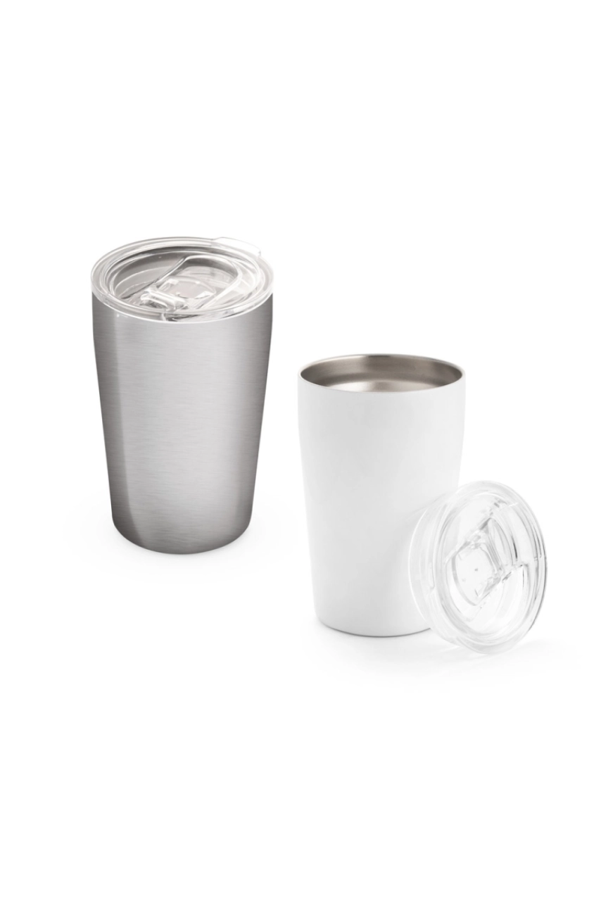 SLIDER. Tasse de voyage 380mL en acier inox