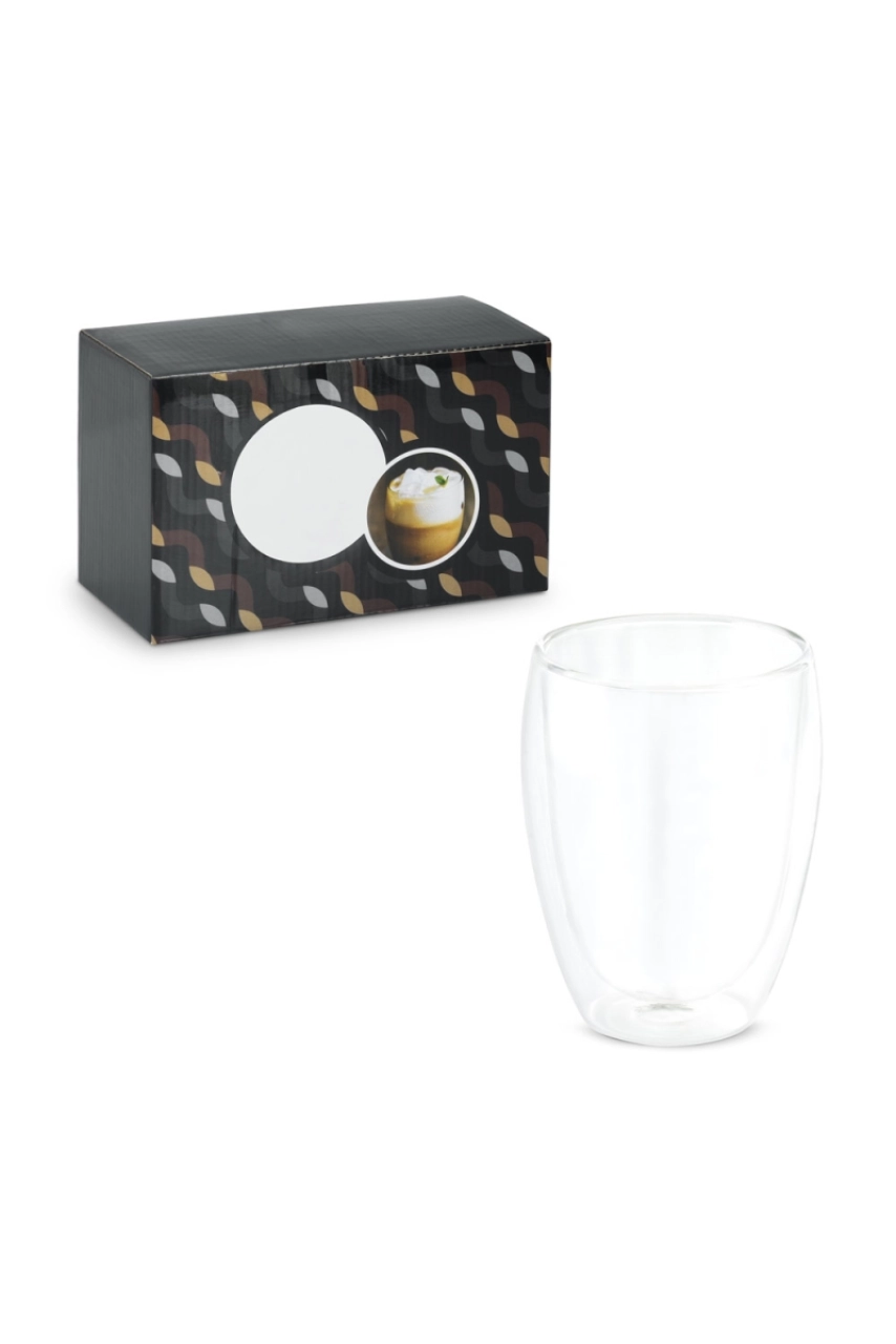 MACHIATO. Set de 2 tasses en verre isotherme