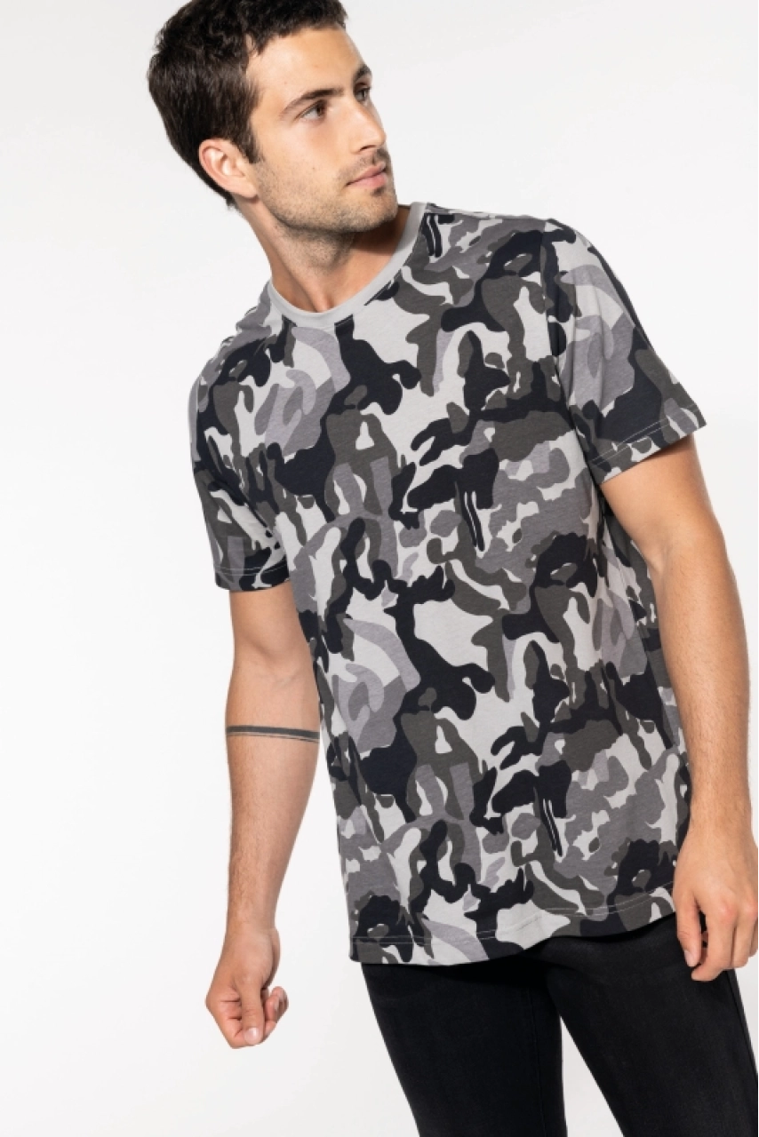 T-shirt camo manches courtes homme