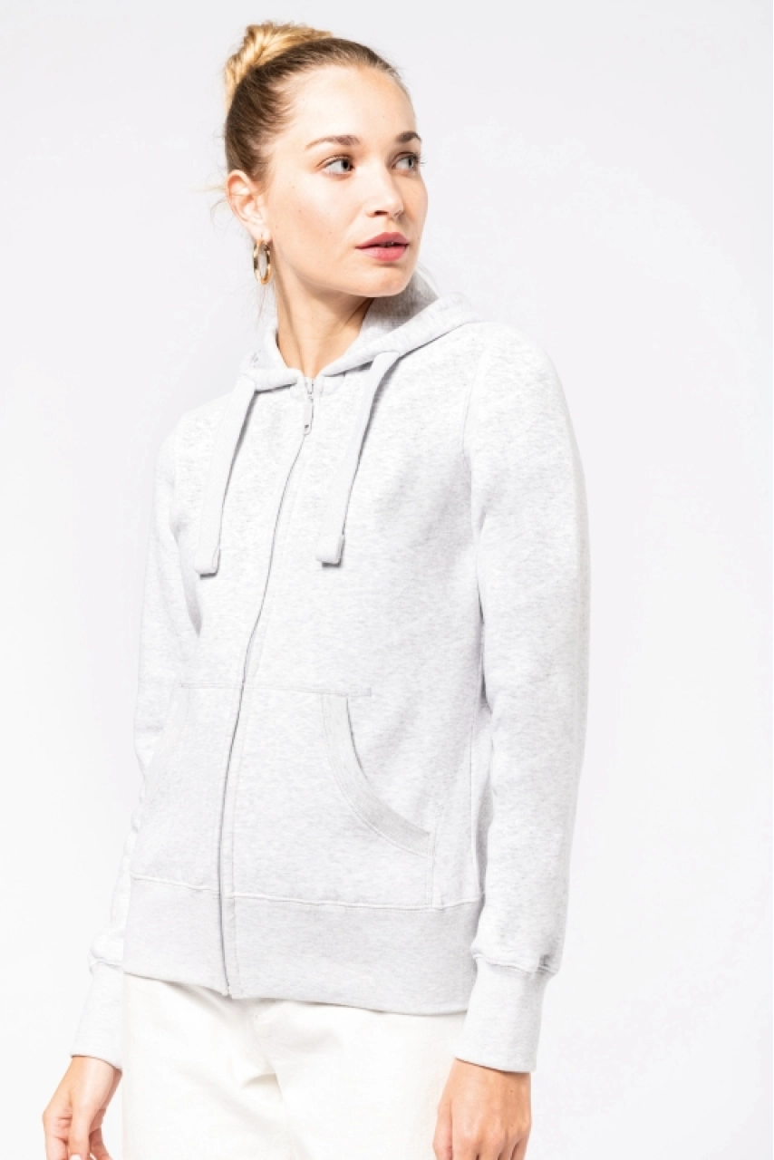 Sweat-shirt zippé capuche femme