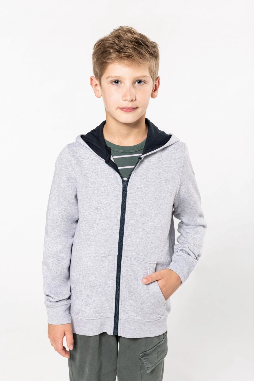 Sweat-shirt zippé capuche enfant