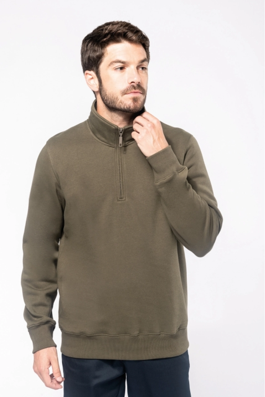 Sweat-shirt col zippé homme