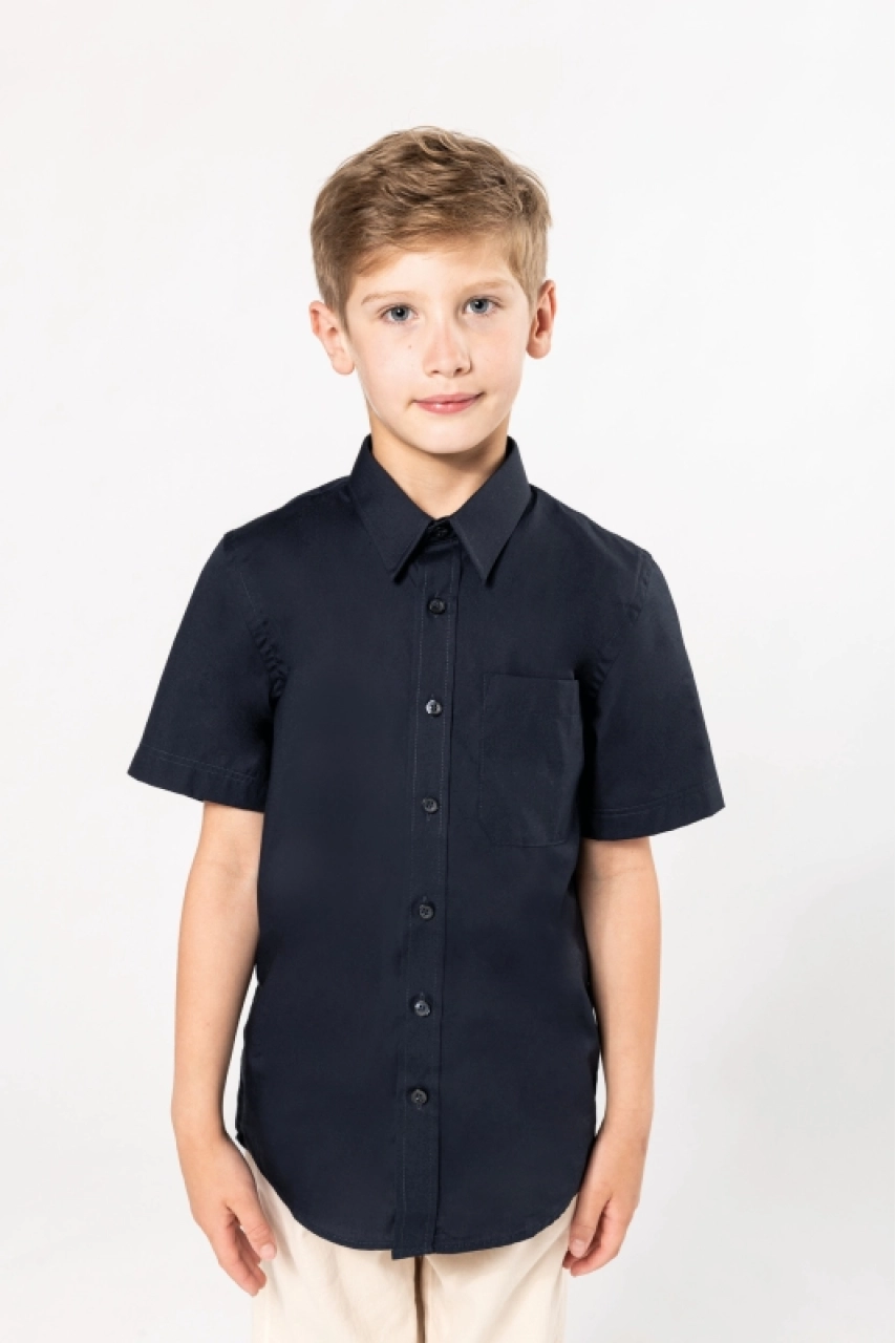 Chemise popeline manches courtes enfant