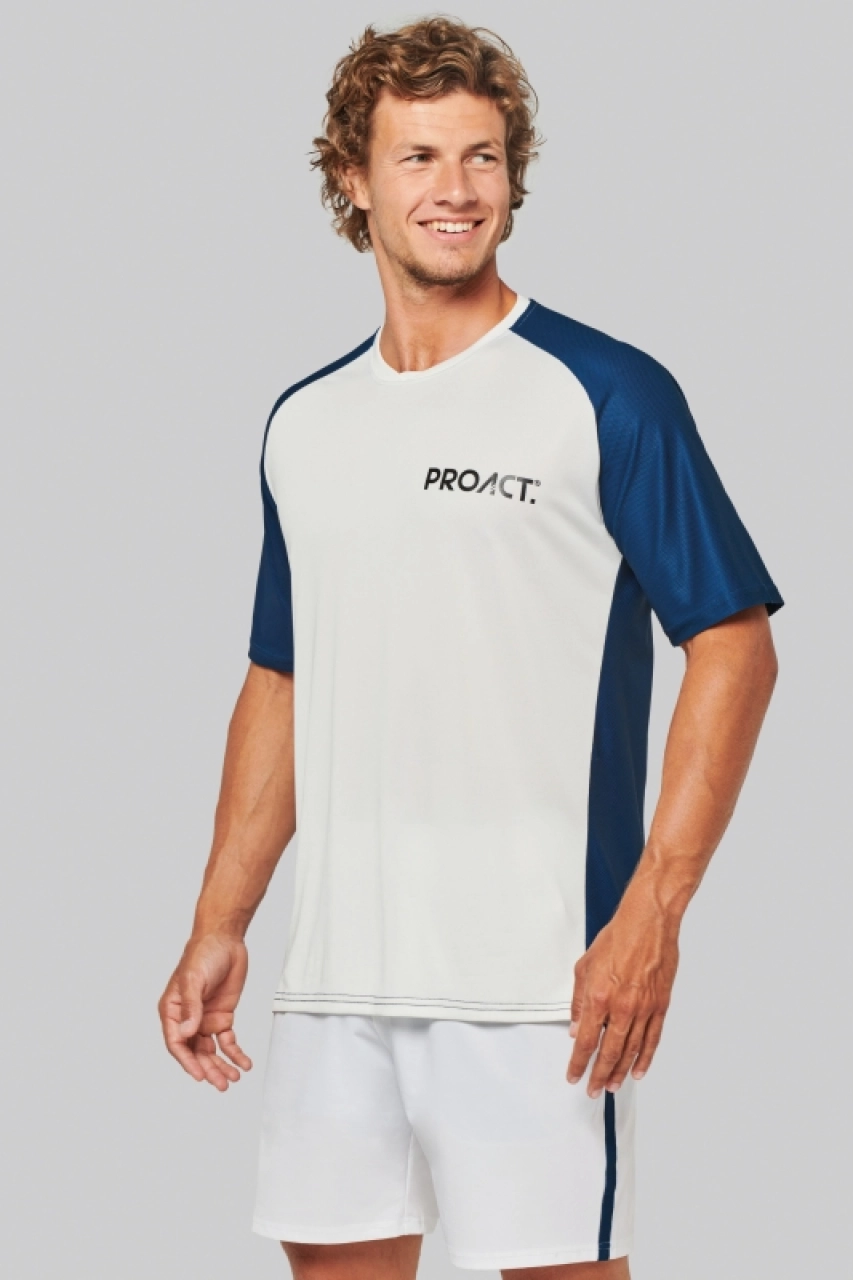 T-shirt de padel bicolore à manches raglan homme