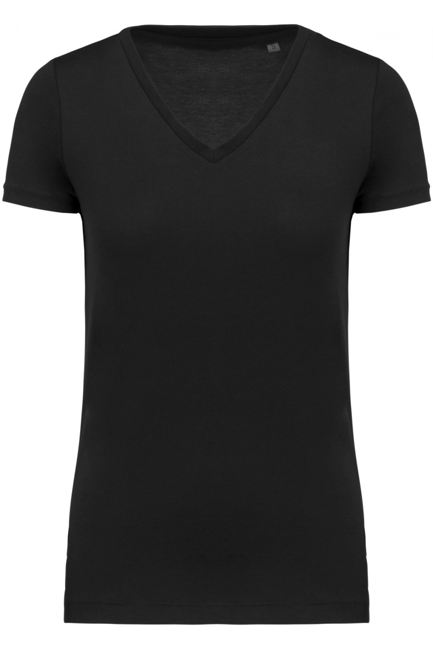 T-shirt Supima® col V manches courtes femme