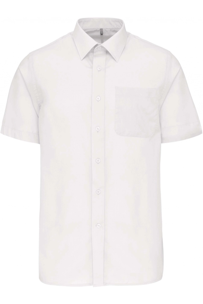 Chemise popeline polycoton manches courtes entretien facile homme