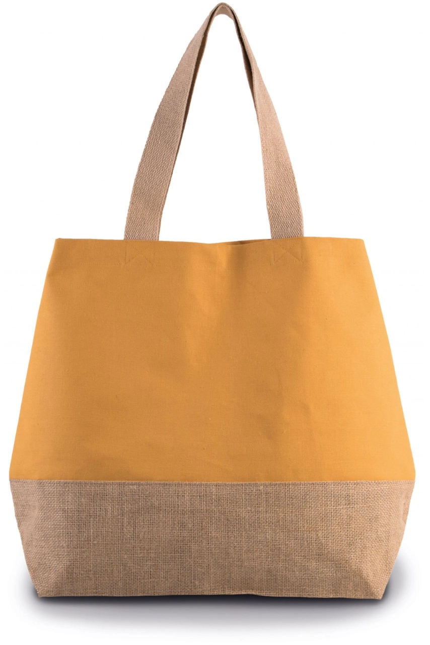 Sac shopping en toiles de coton et jute