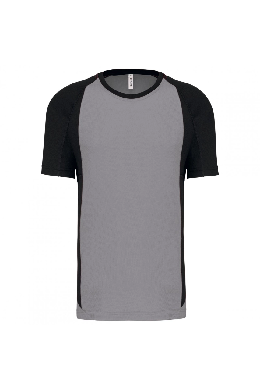 T-shirt de sport bicolore manches courtes unisexe